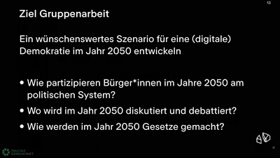 (Wie) willst du die Demokratie digitalisieren? Ein Szenarioworkshop für Zukünfte