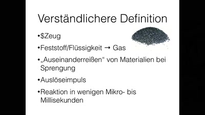 Was ihr schon immer (nicht) über Sprengstoffe wissen wolltet
