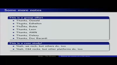 Behind the scenes of a C64 demo