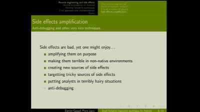 Small footprint inspection techniques for Android