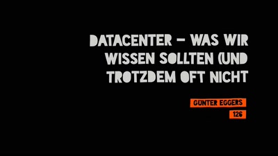 Datacenter - was wir wissen sollten