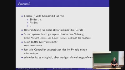 Never ever break userspace - was das in der Praxis bedeutet