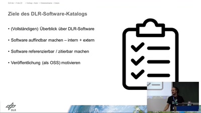 Ein Katalog der DLR-Forschungssoftware für gute wissenschaftliche Praxis und mehr Open-Source
