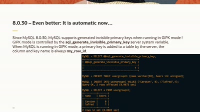 MySQL 8.0.30 (Community) - Status Quo